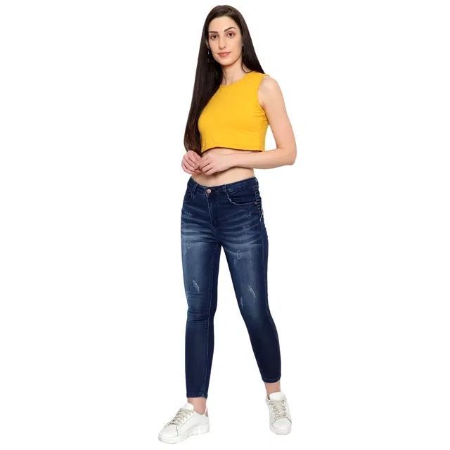 Denim Jeans For Women, DARK BLUE (34)