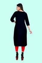 Crepe Solid Kurtis for Women 