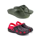 Combo of Flipflops with Clogs for Men 