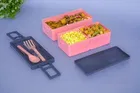 Premium Quality Plastic Tiffin Box 3 Containers Lunch Box  