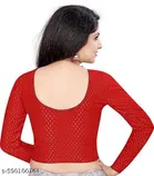 Lycra Ready Made Blouse for Women, Red 