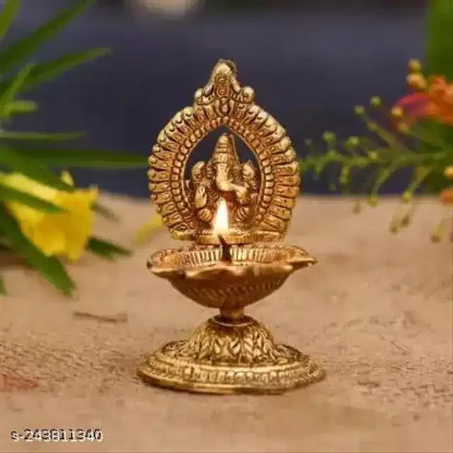 Metal God Ganeshji Diya (Copper)