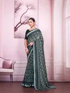 Georgette Printed Saree for Women 