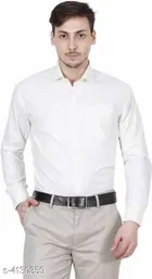 Cotton Blend Solid Full Sleeves Shirt for Men 