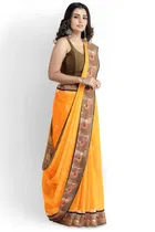 Silk Solid Saree for Women 