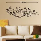 Live Laugh and Love Quote Self Adhesive Wall Stickers