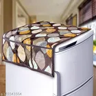 KANUSHI Industries® 1Pc Fridge Cover for Top with 6 Utility Pockets + 2 Handles Covers + 3 Fridge Mats 