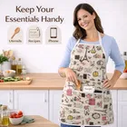 Effiel Tower Printed Cooking Aprons with Pocket  & Adjustable Neck Strap Oil & Stain Resistant