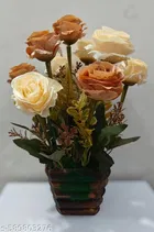 Plastic Artificial Flower With Pot,Multicolour