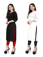 Crepe Solid Kurtis for Women 