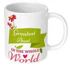 Greatest World Printed White Mug Microwave Safe Ceramic Tea Coffee Mug 