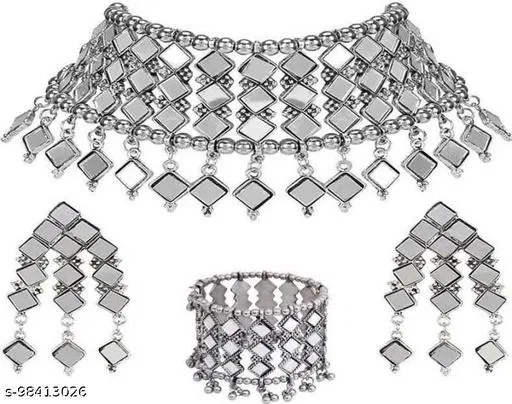Mirror Choker With Bangle Combo