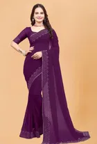 Georgette Embellished Saree for Women 