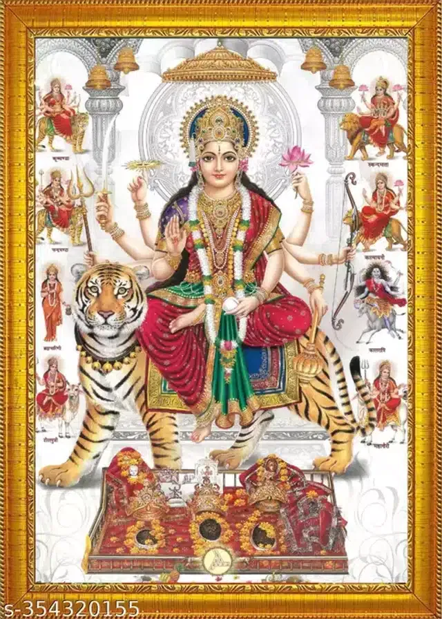 Khatu Shyam Wall Photo Frame (Multicolor, 5x7 Inches)