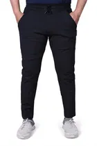 Lycra Straight Fit Trackpants for Men (Black, L)