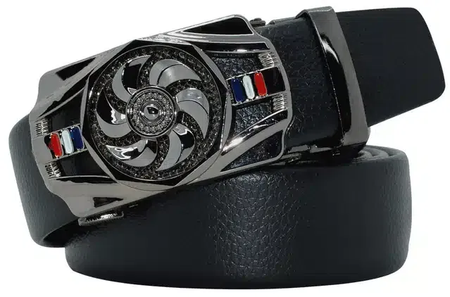 Synthetic Casual Belt for Men (Black)