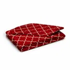 Microfibre Double Geometry Printed Bedsheet 88x90in Red