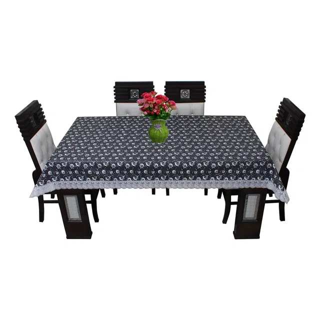 PVC Printed 4 Seaters Table Cover (Multicolor, 40x60 inches)