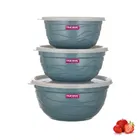 Stainless Steel Serving & Mixing Microwave Safe Bowls Set 