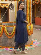 Solid Acrylic Kurta Set for Women 