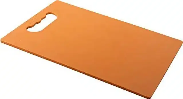 Plastic Vegetable Cutting Board (Brown, 20x15 cm)