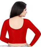 Lycra Ready Made Blouse for Women, Red 