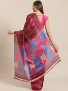 शारदा क्रिएशन खादी प्रिंटेड साड़ी 