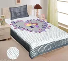Cotton Single Bedsheet with Pillow Cover 