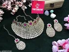 Mehandi Finish Golden Diamonds Bridal Choker Set for Women 