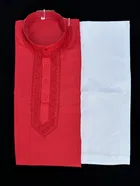 Cotton Full Sleeves Embroidered Kurta Set for Men 