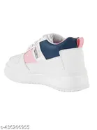 Solid Synthetic Sneakers for Girls 