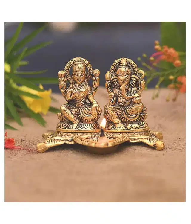 Laxmi Ganesh Showpiece (Gold)