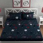 Polycotton Fitted Elastic Double Bedsheet 88x88in with Pillow Cover 