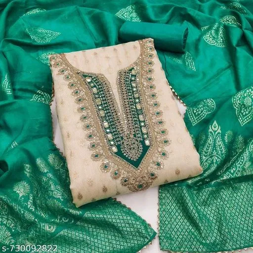 Silk Blend Punjabi/All Over Suits for Women (Multicolor, 5.85 meter (S)
