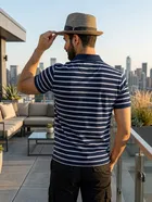 Striped Polo T-shirt for Men 