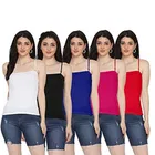 Cotton Blend Camisole for Women (Multicolor, S) (Pack of 5)