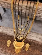 Combo of 4 Pcs Mangalsutras with Earrings Set for Women 