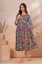 Rayon Kurti for Women, Multicolor 