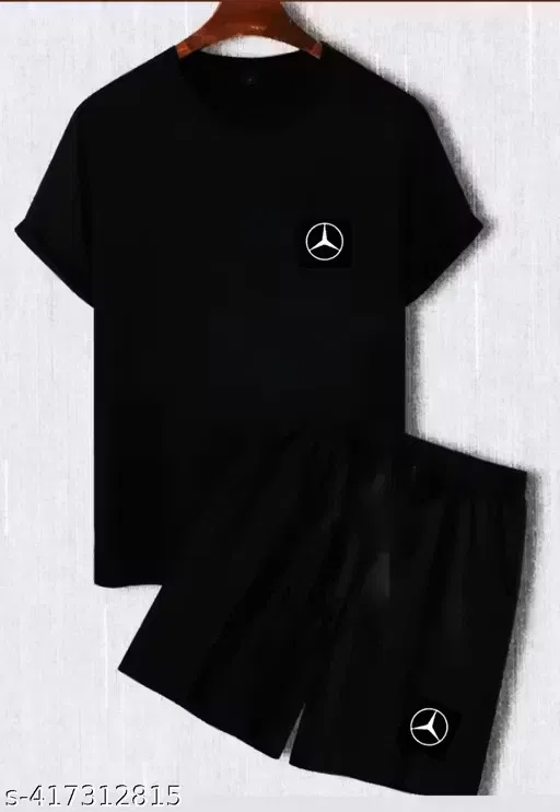 Motorsports Co-Ord Set Set for Men, Black (L)