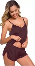 Satin Solid Night Suit for Women 