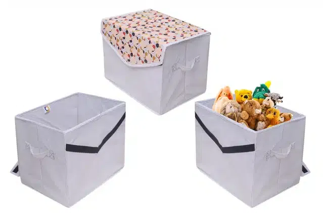 PVC Printed Toys Storage Box (Multicolor)