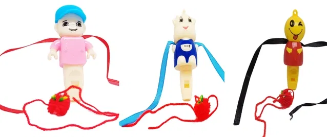 Synthetic Rakhi for Kids (Multicolor, Pack of 4)