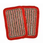 Microfiber Doormat, Red, Pack of 2 