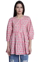Cotton Printed Top for Women 