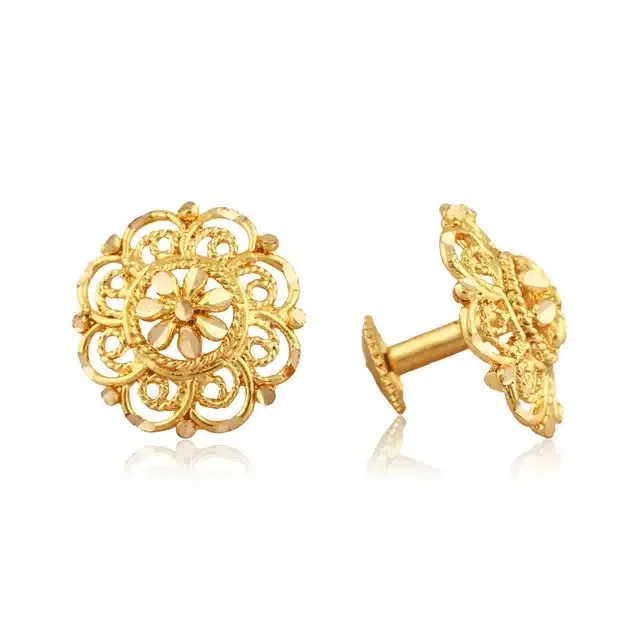Alloy Gold Plated Earrings for Women (Gold, Set of 1)