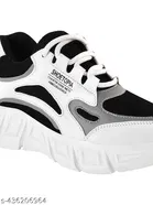 Solid Synthetic Sneakers for Girls 