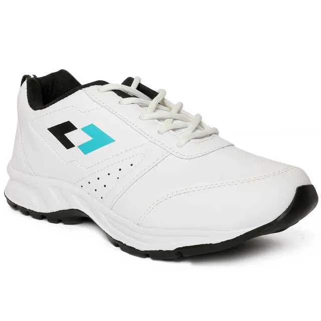Men's Running Shoes (White & Blue, 8) (V-53)