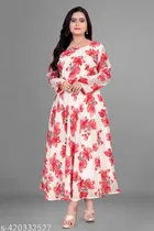 Georgette Printed Gown for Women 