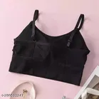 Cotton Blend Bra for Women, Black & Yellow, Pack of 2 