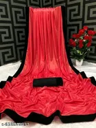 Lycra Blend Solid Saree for Women 